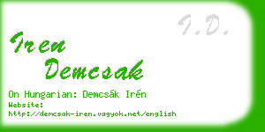 iren demcsak business card